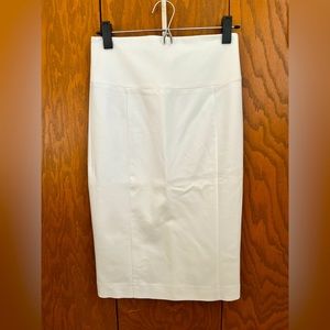 Express size 0 below knee white pencil skirt